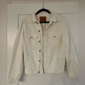 Women’s Zara White Denim Jacket, Size XS